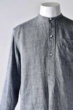 Load image into Gallery viewer, sus-sous band collar chambray shirt (BLUE)