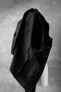 Load image into Gallery viewer, blackcrow shirt-collar 5B jacket / hemp (black)