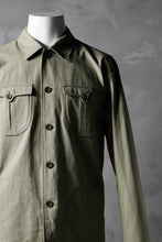 Load image into Gallery viewer, blackcrow worker shirt jacket / cotton woven (BEIGE)