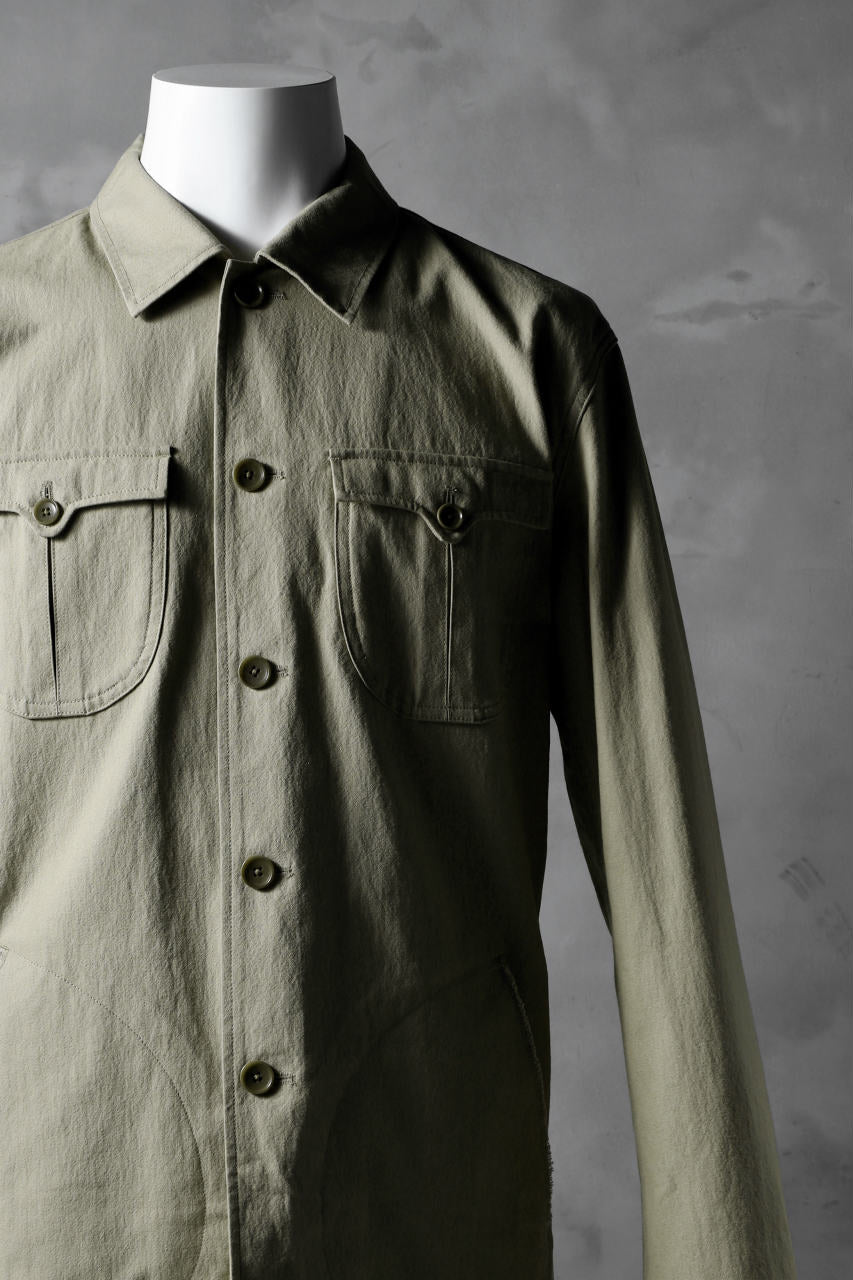 Load image into Gallery viewer, blackcrow worker shirt jacket / cotton woven (BEIGE)
