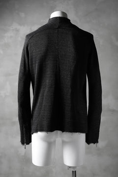 Load image into Gallery viewer, blackcrow raglan zip blouson / cotton&hemp double faces (charcoal)