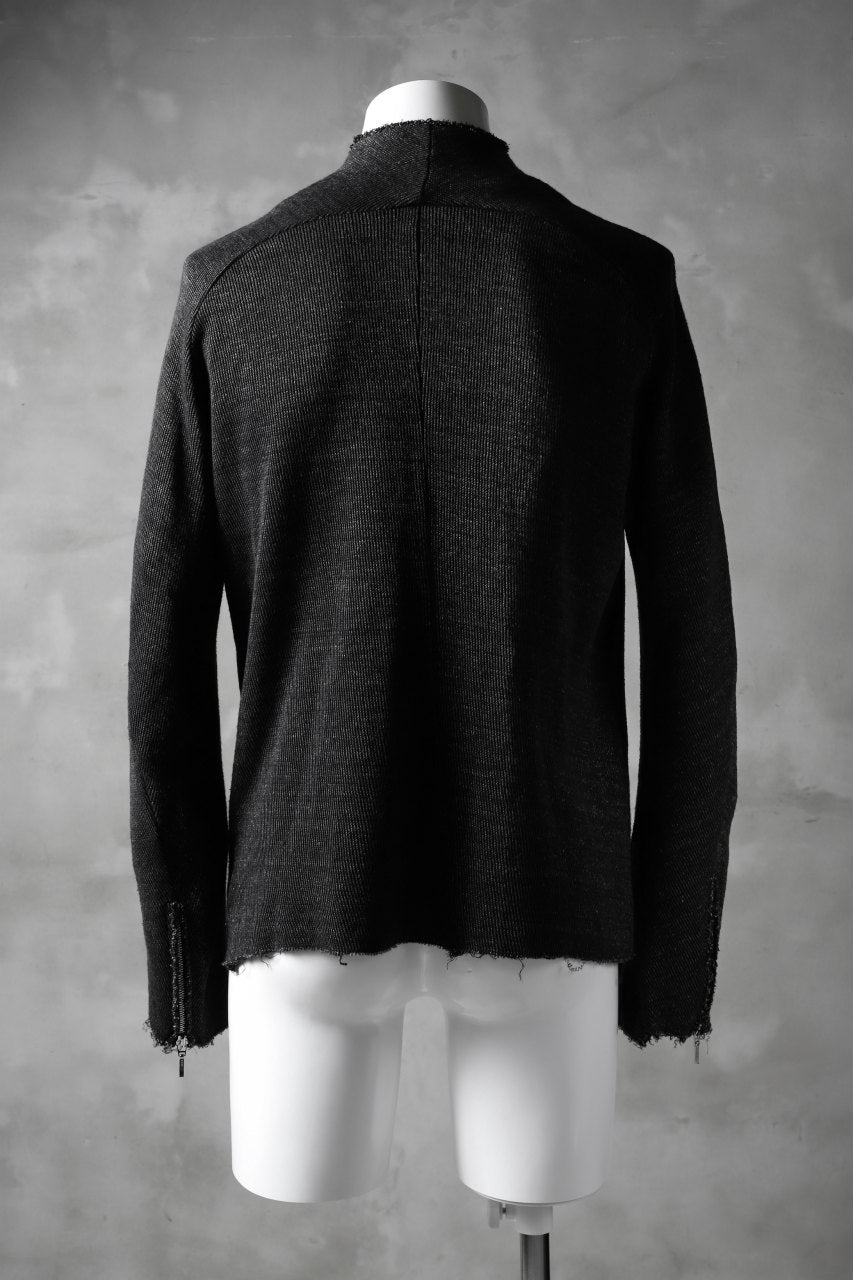 Load image into Gallery viewer, blackcrow raglan zip blouson / cotton&hemp double faces (charcoal)