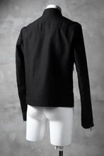 Load image into Gallery viewer, blackcrow riders zip jacket / linen&nylon woven (black)
