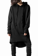 画像をギャラリービューアに読み込む, thomkrom BRUSHED BACK LONG HOODIE / FRENCH-TERRY (BLACK)