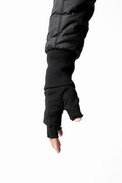 画像をギャラリービューアに読み込む, thomkrom LAYERED FINGER GLOVES / JERSEY OVERLOCKED (BLACK)