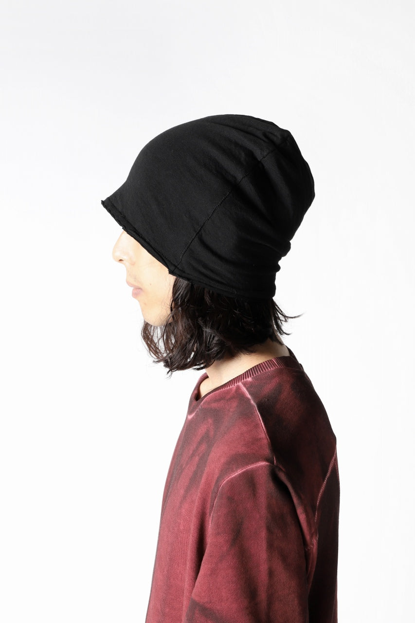 画像をギャラリービューアに読み込む, thomkromBEANY CAP / JERSEY OVERLOCKED (BLACK)