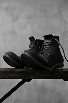 画像をギャラリービューアに読み込む, prtl "one make" Lace Up Boots (JAPAN Cow Reversed Leather / Hand Dyed BLACK)