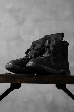 画像をギャラリービューアに読み込む, A DICIANNOVEVENTITRE A1923 Norwegian Laced Boots SH2 / Cavallo Oilo (NERO)