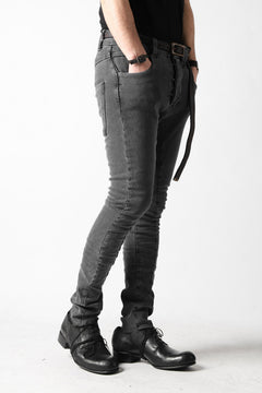 画像をギャラリービューアに読み込む, thomkrom OVER LOCKED SKINNY TROUSERS / FADE STRETCH DENIM (DARK GREY)