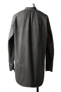 Load image into Gallery viewer, COLINA GRANPA PULL OVER SHIRT / LOG WOOD DYED HEAVY JERSEY (LOG WOOD BLACK)