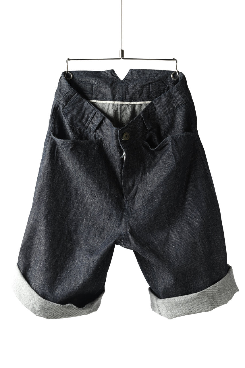 daska x LOOM excluive "w" wide short trousers #black stitch