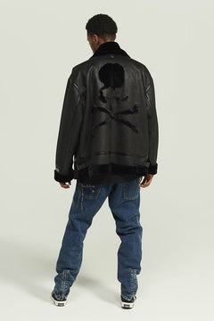 画像をギャラリービューアに読み込む, mastermind WORLD x ALPHA INDUSTRIES SYNTHETIC MOUTON HEAVY JACKET (BLACK)