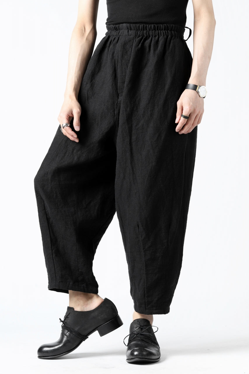 画像をギャラリービューアに読み込む, YUTA MATSUOKA easy darts pants / sofa linen (black)