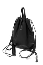 Load image into Gallery viewer, ISAMU KATAYAMA BACKLASH DRAWSTRING BACKPACK / MONOCHROME LUXURY STEER (BLACK)