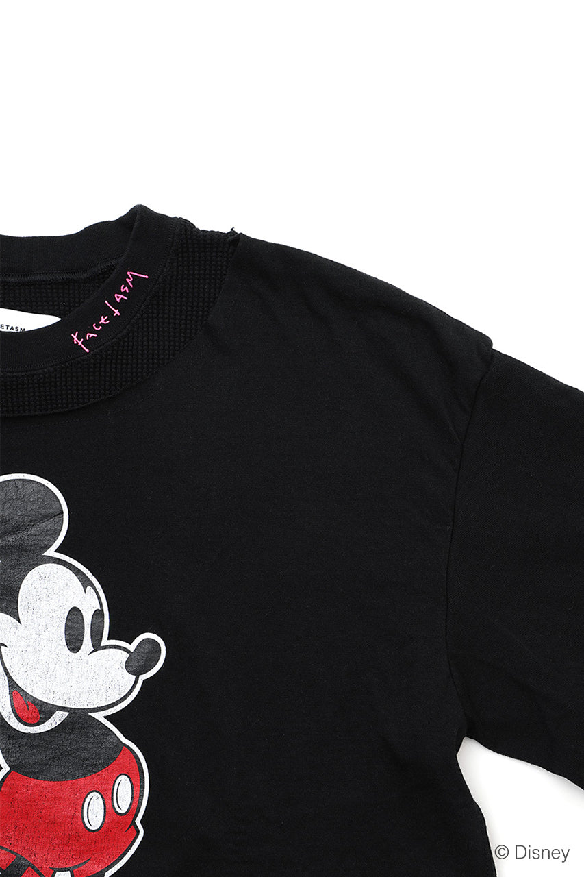 画像をギャラリービューアに読み込む, FACETASM × DISNEY Collaboration MICKEY DOCKING LAYER TOPS (BLACK)