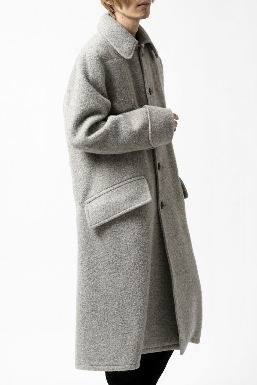 画像をギャラリービューアに読み込む, sus-sous foot guards great coat / W100 Harris melton raised washer (TOP GREY BEIGE)