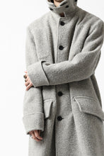 画像をギャラリービューアに読み込む, sus-sous foot guards great coat / W100 Harris melton raised washer (TOP GREY BEIGE)
