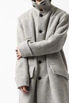 画像をギャラリービューアに読み込む, sus-sous foot guards great coat / W100 Harris melton raised washer (TOP GREY BEIGE)