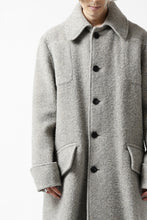 画像をギャラリービューアに読み込む, sus-sous foot guards great coat / W100 Harris melton raised washer (TOP GREY BEIGE)
