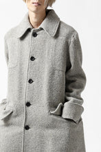 画像をギャラリービューアに読み込む, sus-sous foot guards great coat / W100 Harris melton raised washer (TOP GREY BEIGE)