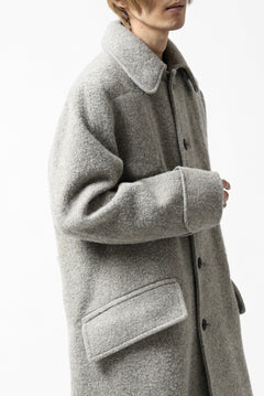 画像をギャラリービューアに読み込む, sus-sous foot guards great coat / W100 Harris melton raised washer (TOP GREY BEIGE)