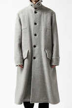 画像をギャラリービューアに読み込む, sus-sous foot guards great coat / W100 Harris melton raised washer (TOP GREY BEIGE)