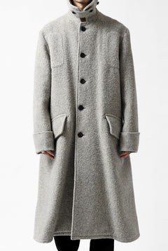 画像をギャラリービューアに読み込む, sus-sous foot guards great coat / W100 Harris melton raised washer (TOP GREY BEIGE)