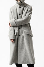 画像をギャラリービューアに読み込む, sus-sous foot guards great coat / W100 Harris melton raised washer (TOP GREY BEIGE)