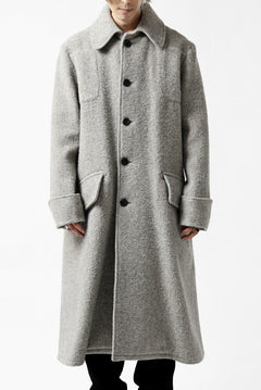 画像をギャラリービューアに読み込む, sus-sous foot guards great coat / W100 Harris melton raised washer (TOP GREY BEIGE)