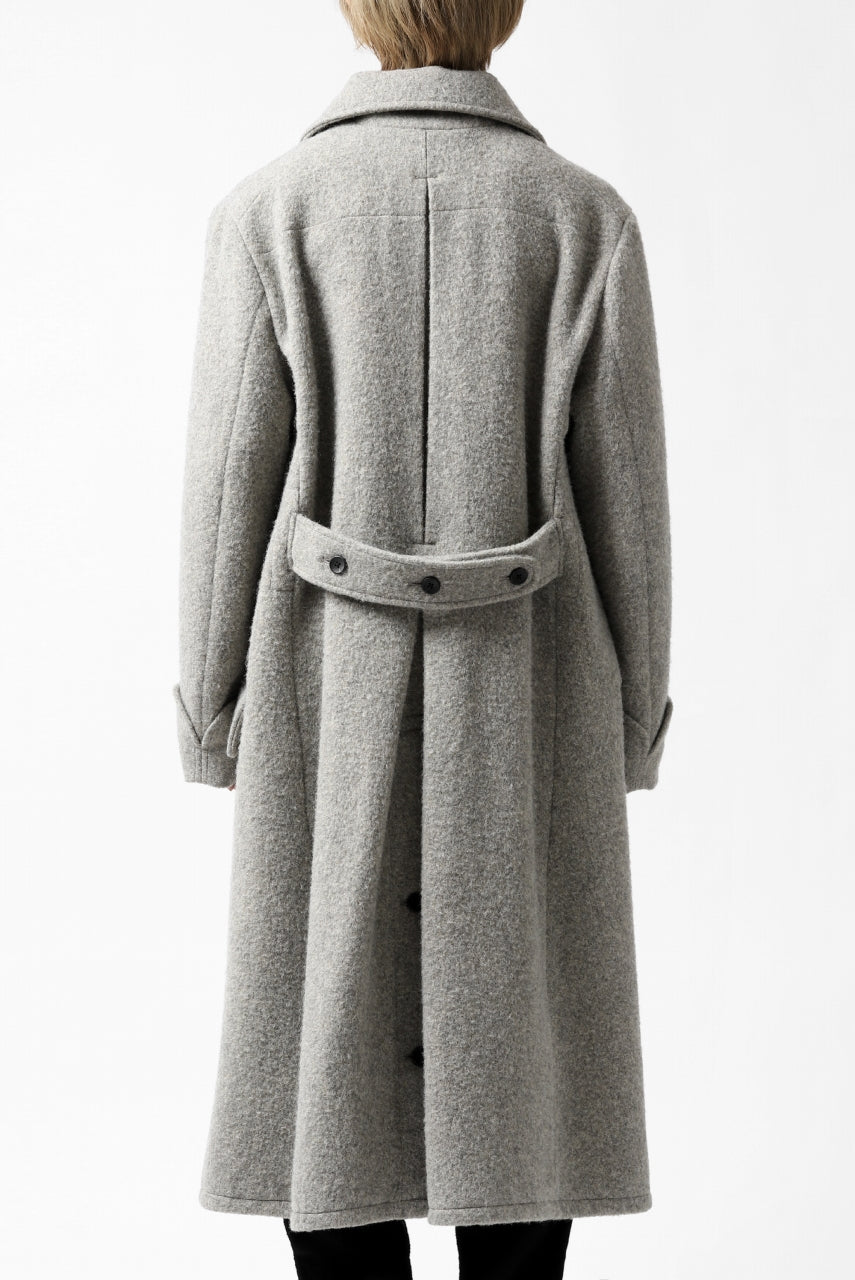 画像をギャラリービューアに読み込む, sus-sous foot guards great coat / W100 Harris melton raised washer (TOP GREY BEIGE)