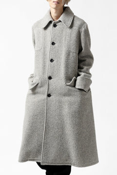 画像をギャラリービューアに読み込む, sus-sous foot guards great coat / W100 Harris melton raised washer (TOP GREY BEIGE)