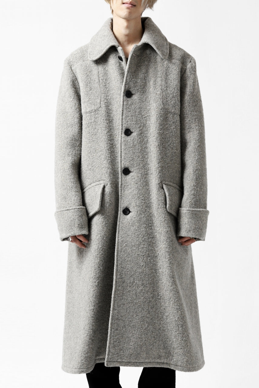 画像をギャラリービューアに読み込む, sus-sous foot guards great coat / W100 Harris melton raised washer (TOP GREY BEIGE)