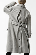 画像をギャラリービューアに読み込む, sus-sous foot guards great coat / W100 Harris melton raised washer (TOP GREY BEIGE)