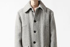画像をギャラリービューアに読み込む, sus-sous foot guards great coat / W100 Harris melton raised washer (TOP GREY BEIGE)