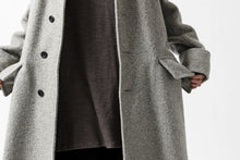 画像をギャラリービューアに読み込む, sus-sous foot guards great coat / W100 Harris melton raised washer (TOP GREY BEIGE)
