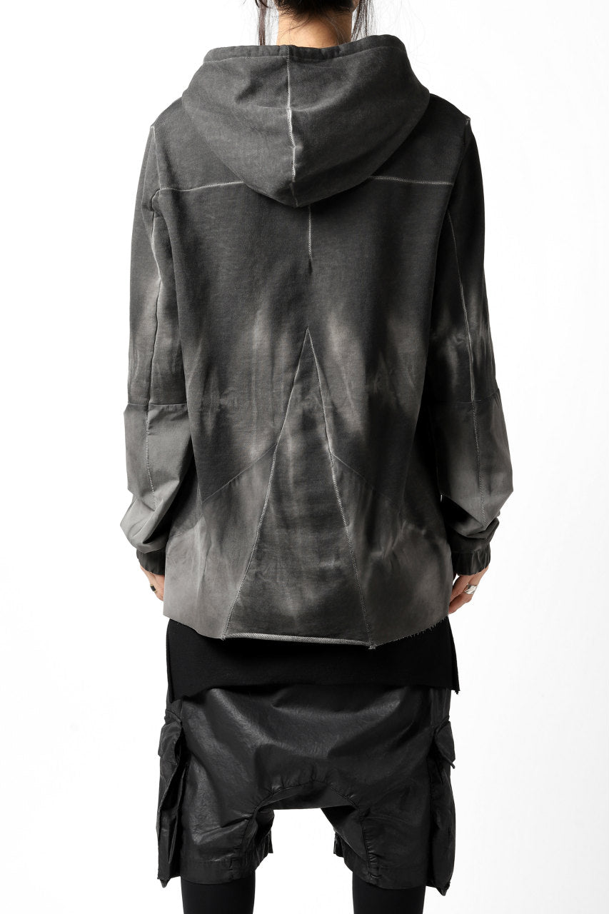 画像をギャラリービューアに読み込む, thomkrom DYEING SWITCH PULLOVER HOODIE (COLD DYE BLACK)