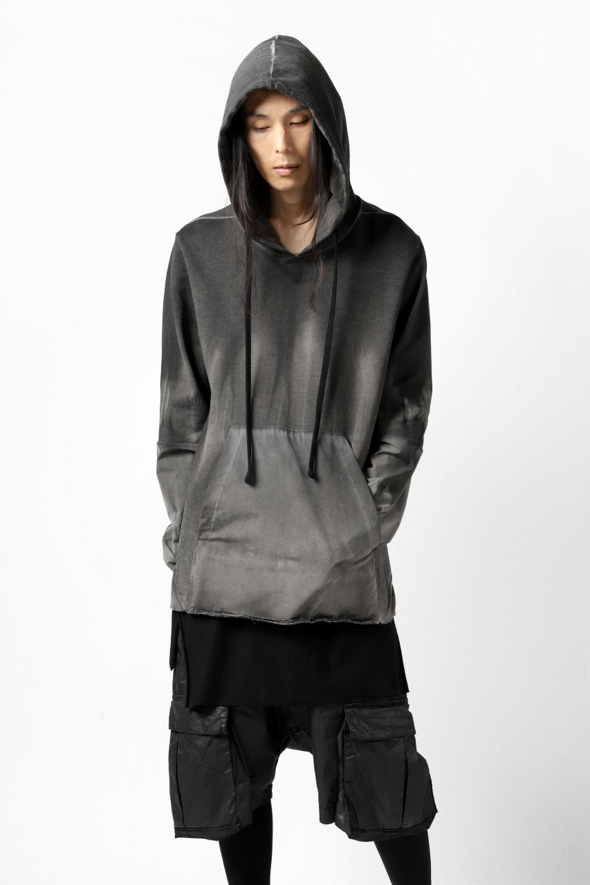 画像をギャラリービューアに読み込む, thomkrom DYEING SWITCH PULLOVER HOODIE (COLD DYE BLACK)