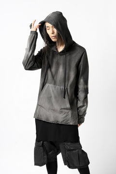 画像をギャラリービューアに読み込む, thomkrom DYEING SWITCH PULLOVER HOODIE (COLD DYE BLACK)