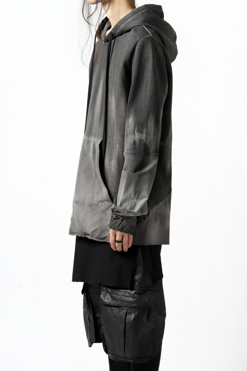 画像をギャラリービューアに読み込む, thomkrom DYEING SWITCH PULLOVER HOODIE (COLD DYE BLACK)