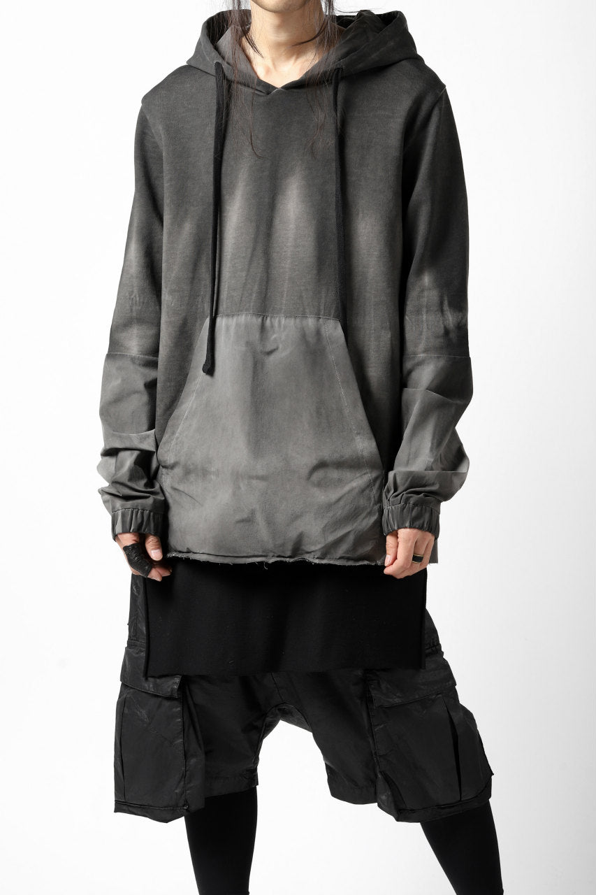 画像をギャラリービューアに読み込む, thomkrom DYEING SWITCH PULLOVER HOODIE (COLD DYE BLACK)