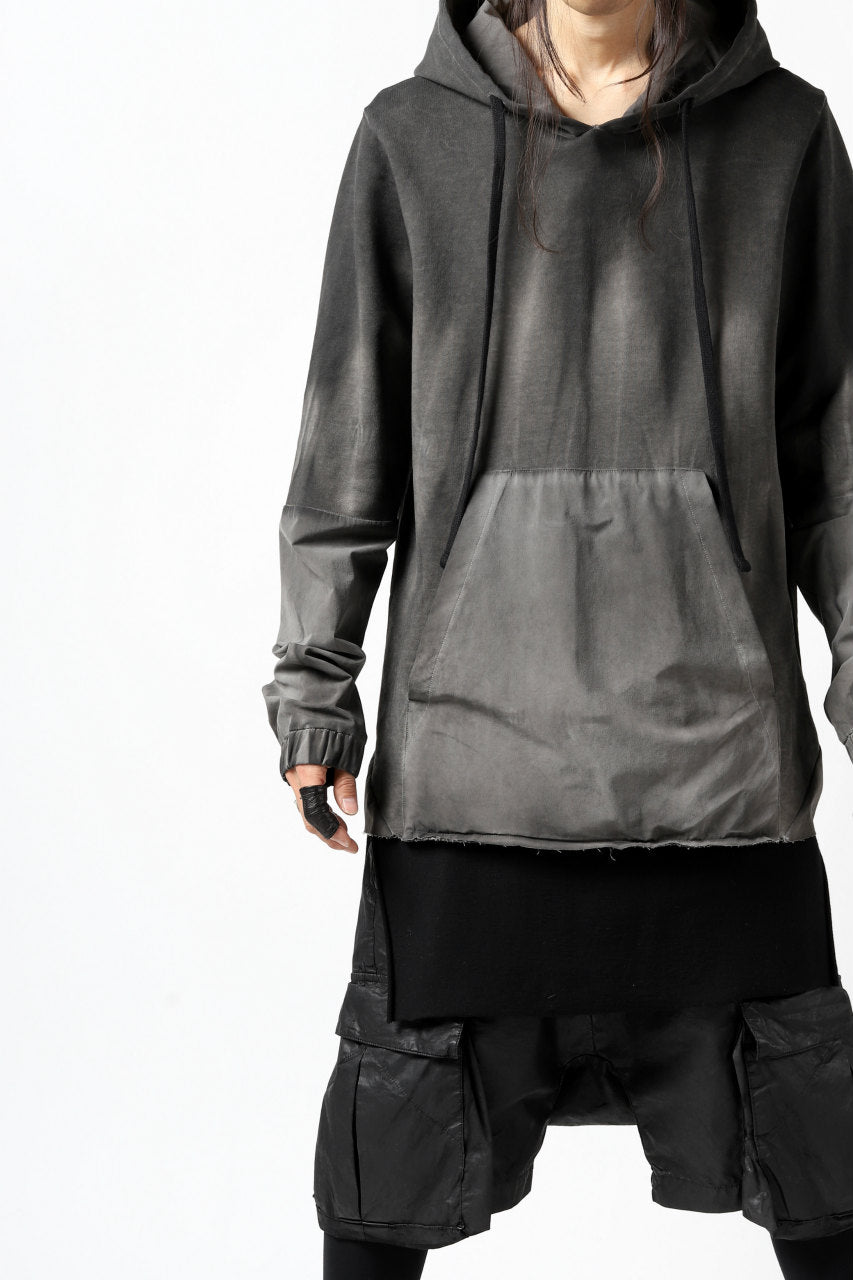 画像をギャラリービューアに読み込む, thomkrom DYEING SWITCH PULLOVER HOODIE (COLD DYE BLACK)