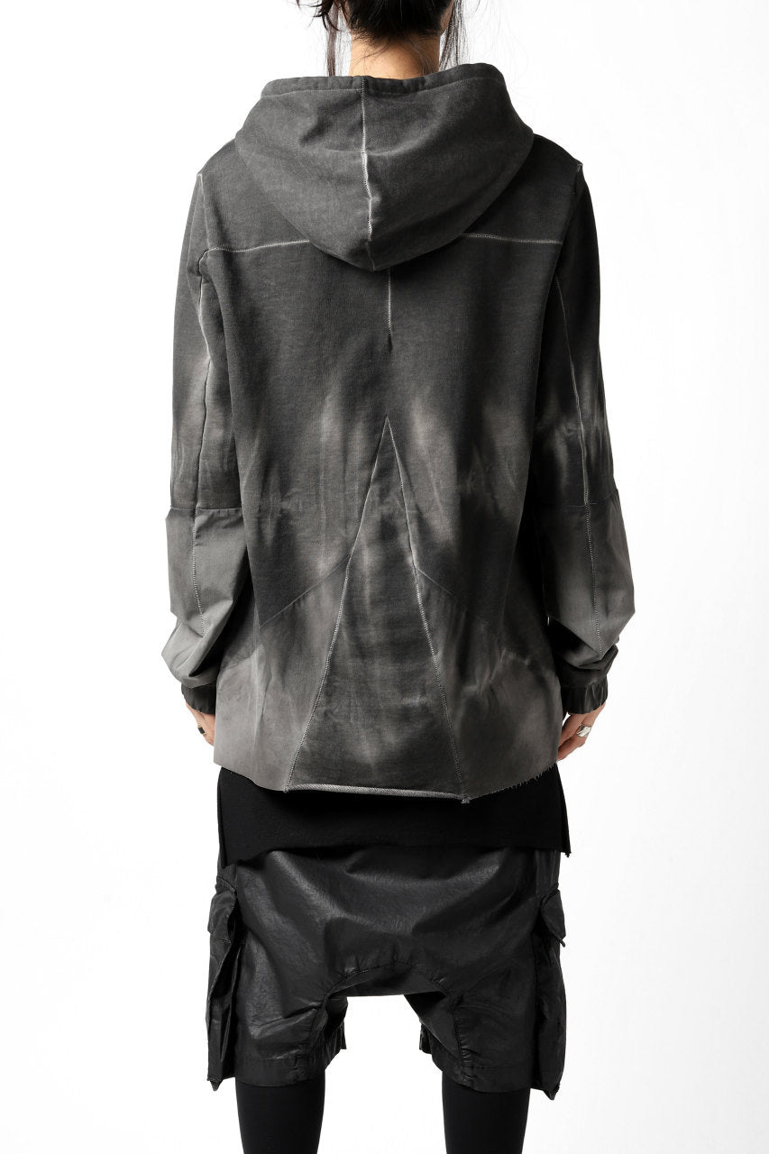 画像をギャラリービューアに読み込む, thomkrom DYEING SWITCH PULLOVER HOODIE (COLD DYE BLACK)