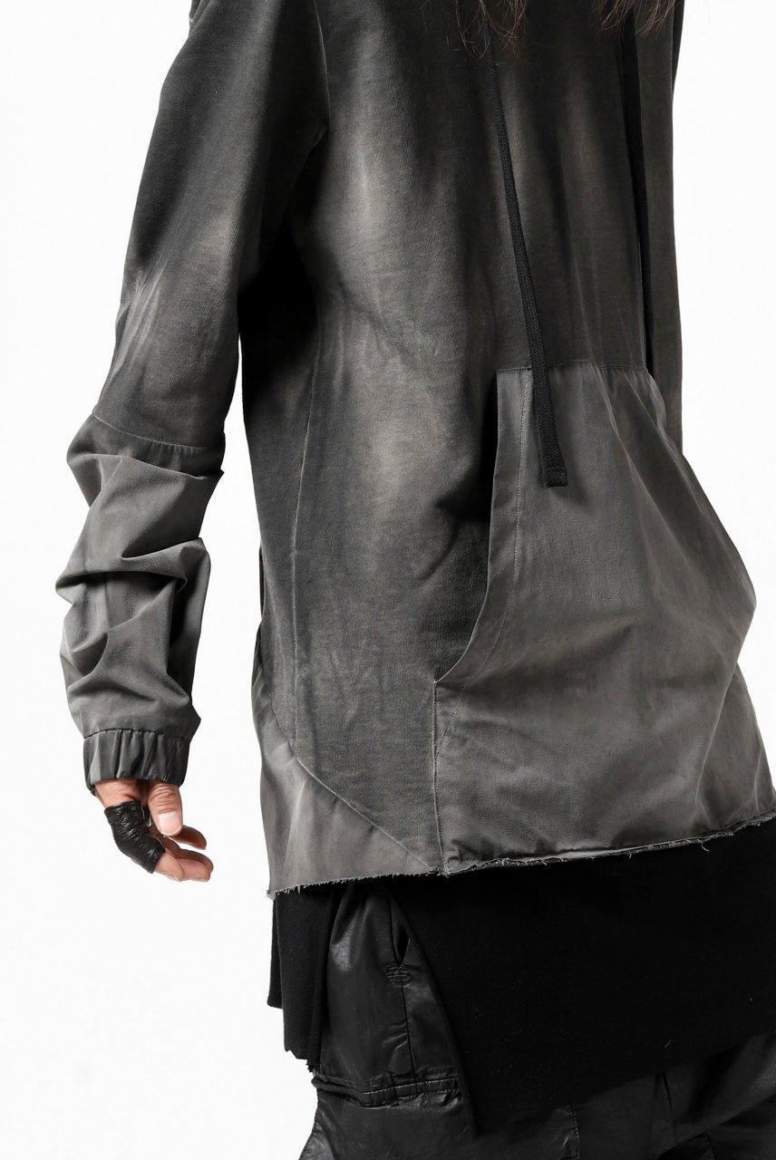 画像をギャラリービューアに読み込む, thomkrom DYEING SWITCH PULLOVER HOODIE (COLD DYE BLACK)