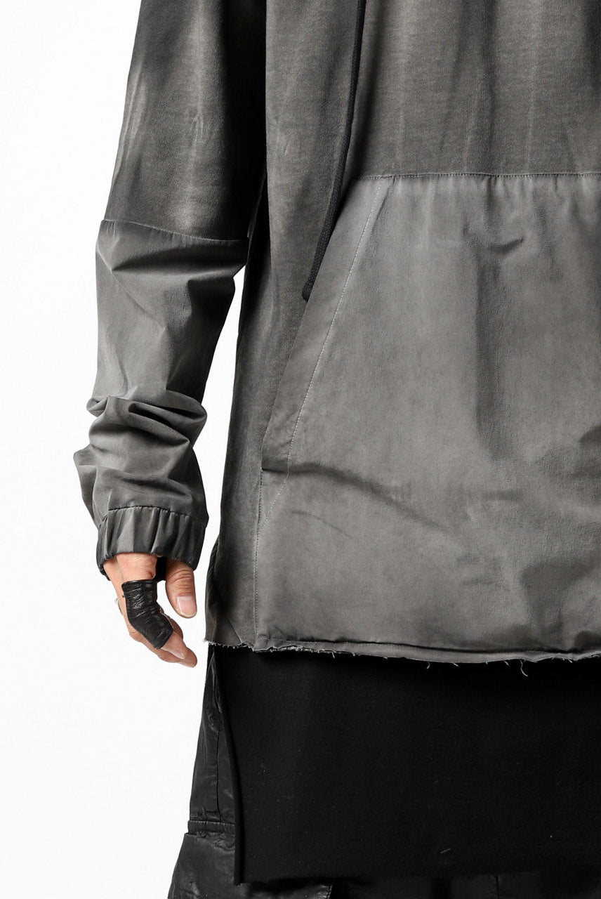 画像をギャラリービューアに読み込む, thomkrom DYEING SWITCH PULLOVER HOODIE (COLD DYE BLACK)