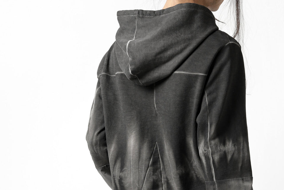 画像をギャラリービューアに読み込む, thomkrom DYEING SWITCH PULLOVER HOODIE (COLD DYE BLACK)