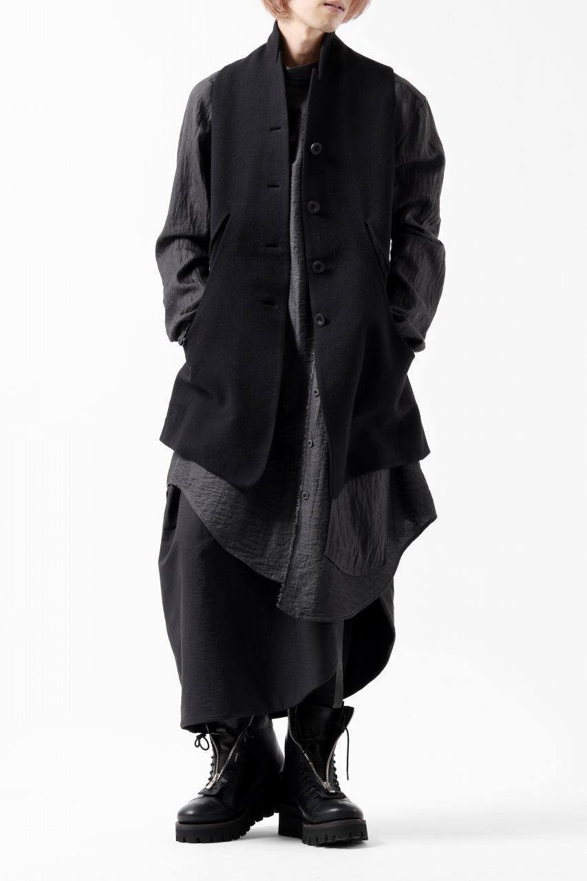 画像をギャラリービューアに読み込む, SOSNOVSKA CLOSED WOOLED VEST (BLACK)