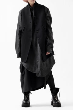 画像をギャラリービューアに読み込む, SOSNOVSKA CLOSED WOOLED VEST (BLACK)
