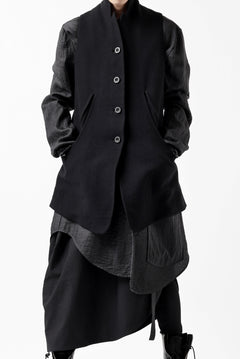 画像をギャラリービューアに読み込む, SOSNOVSKA CLOSED WOOLED VEST (BLACK)