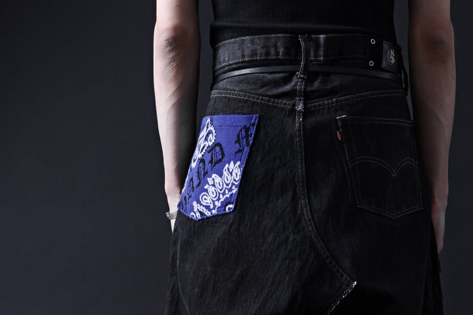 画像をギャラリービューアに読み込む, MASSIMO SABBADIN Re;BUILD "Levi's" DYEING LOWCLOTCH PANTS (black)