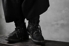 画像をギャラリービューアに読み込む, A DICIANNOVEVENTITRE A1923 Norwegian Laced Boots SH2 / Cavallo Oilo (NERO)